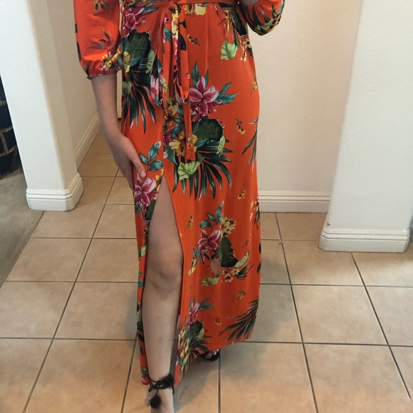 Tropical Print Dress - Picture 5 of 5